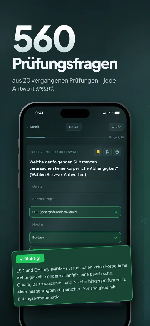 560 Prüfungsfragen aus 20 vergangenen Prüfungen, jede Antwort erklärt